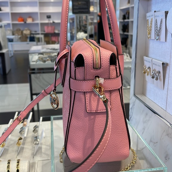 MICHAEL Michael Kors Mercer Small Top Zip Logo Belted Satchel
Carnation
NWT - Picture 5 of 16